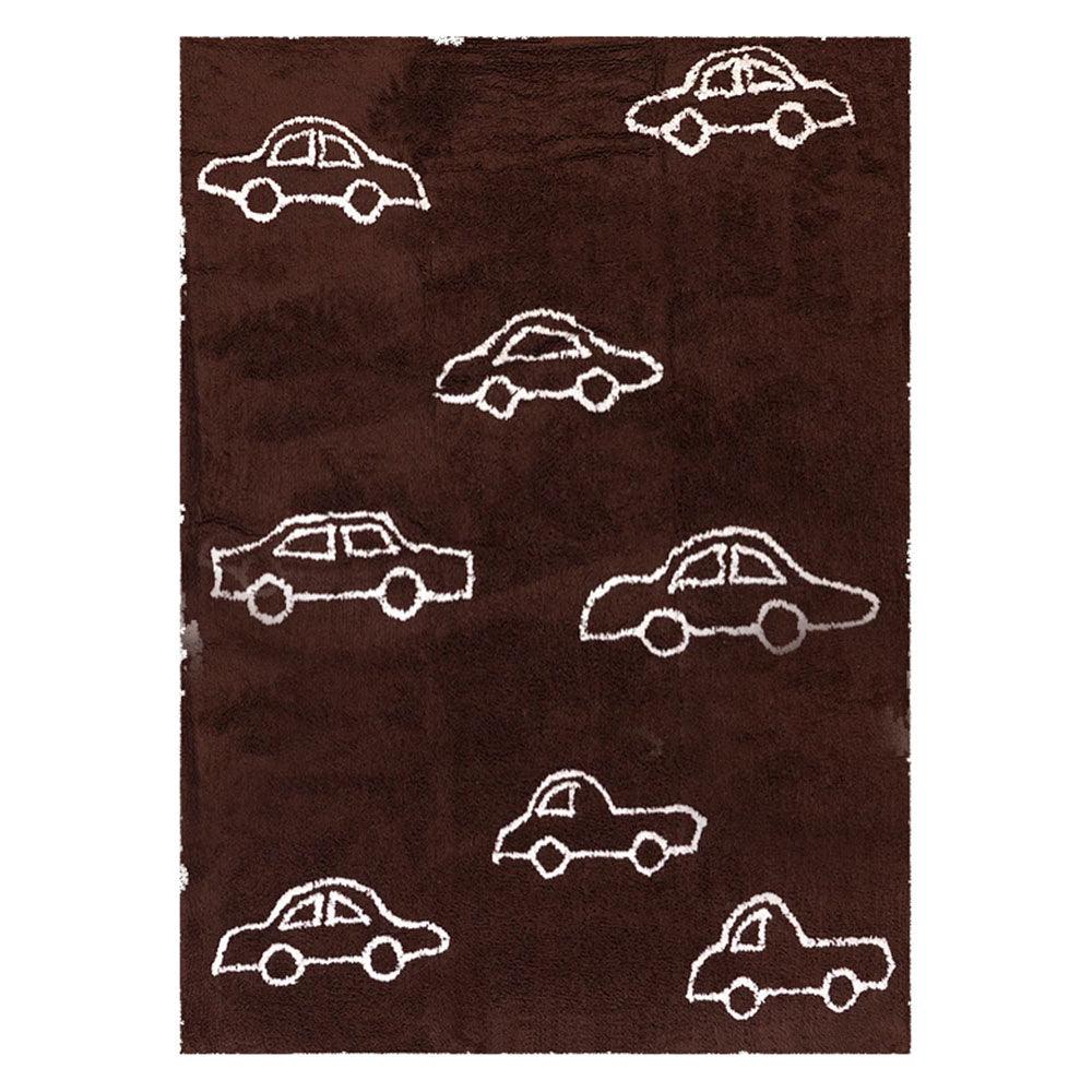 Alfombra Dormitorio Infantil Coches Marrón - Nanetes #